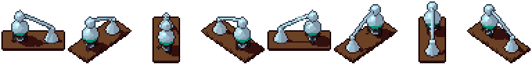 Alembic from all 8 sides, animated pixel art