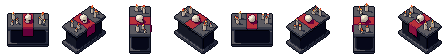 Dark altar from all 8 sides, animated pixel art