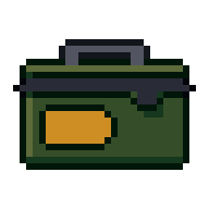 Caisse de munitions, GIF animé en pixel art