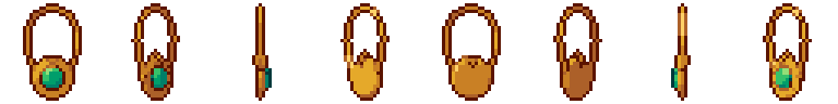Amuleto desde sus 8 lados, pixel art animado