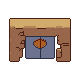 Sealed door, pixel-art sprite