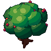 Apple tree, animated pixel-art GIF