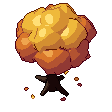 Árbol otoñal, GIF animado de pixel art
