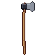 Hacha de leñador, GIF animado de pixel art