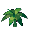 Banana plant, pixel-art sprite