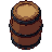 Barrel, pixel-art sprite