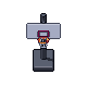 Basketball hoop, pixel-art sprite