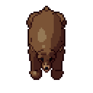 Bear, animated pixel-art GIF