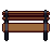 Park bench, pixel-art sprite