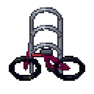 Rastrelliera per bici, GIF animata in pixel art