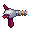 Ray gun, pixel-art sprite