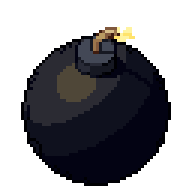 Bomba grande, GIF animado de pixel art