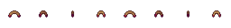 Bumerán desde sus 8 lados, pixel art animado