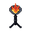 Tall brazier, pixel-art sprite