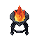 Brazier, pixel-art sprite