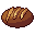 Bread loaf, pixel-art sprite