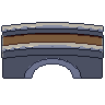 Stone bridge, pixel-art sprite