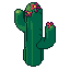 Cactus, pixel-art sprite