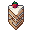 Cake slice, pixel-art sprite