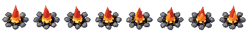 Campfire from all 8 sides, animated pixel art