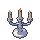 Candelabra, pixel-art sprite