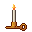 Candlestick, pixel-art sprite