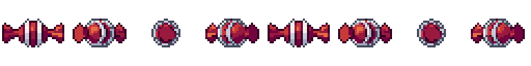 Caramelo envuelto desde sus 8 lados, pixel art animado