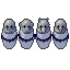 Canopic jars, pixel-art sprite