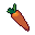 Carrot, pixel-art sprite