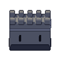 Muralla del castillo, GIF animado de pixel art