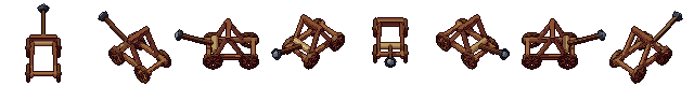 Catapult from all 8 sides, animated pixel art