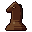 Chess knight, pixel-art sprite