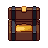 Treasure chest, pixel-art sprite