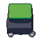 Morceau de falaise, GIF animé en pixel art