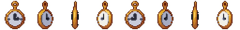 Time bonus from all 8 sides, animated pixel art