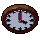 Wall clock, pixel-art sprite