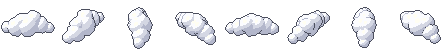 Cloud from all 8 sides, animated pixel art