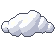 Cloud, pixel-art sprite
