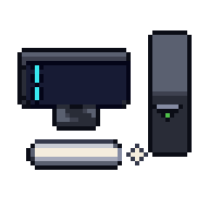Computer, animated pixel-art GIF