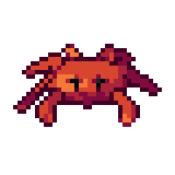 Crab, animated pixel-art GIF