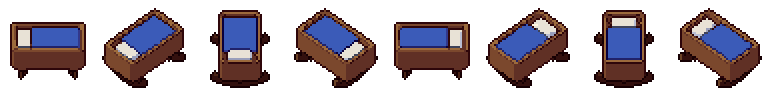 Cradle from all 8 sides, animated pixel art