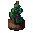 Tomato plant, pixel-art sprite