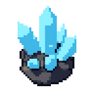 Blue crystal, animated pixel-art GIF