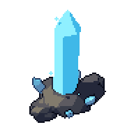 Giant crystal, animated pixel-art GIF