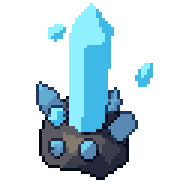 Crystal pillar, animated pixel-art GIF