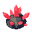 Red crystal, pixel-art sprite