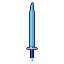 Crystal sword, pixel-art sprite