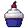 Cupcake, pixel-art sprite