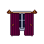 Curtains, pixel-art sprite