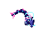 Dragón cibernético: sprite de pixel art, vista frontal